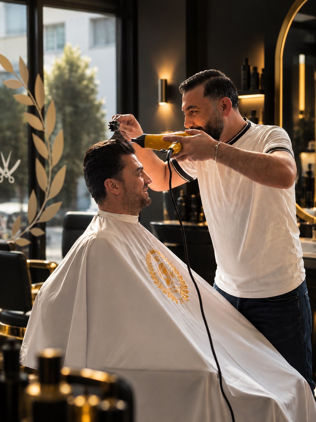 Barber beim Styling