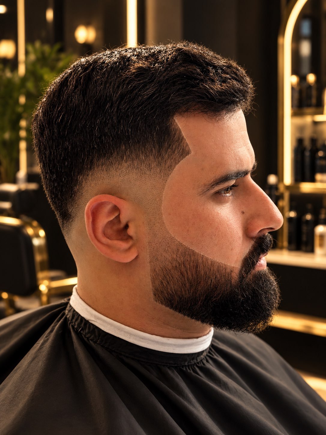 Perfekter Fade mit Bart